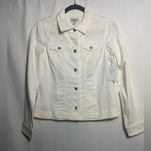 Croft & Barrow Women's White Denim Jacket